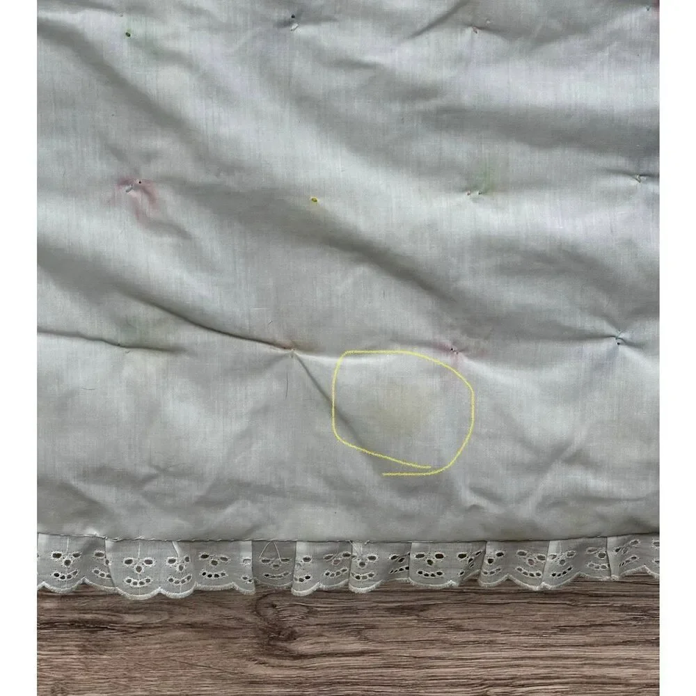 Vintage Hand Embroidered Blanket Baby Blanket Wall Decor Alphabet Patch Work
